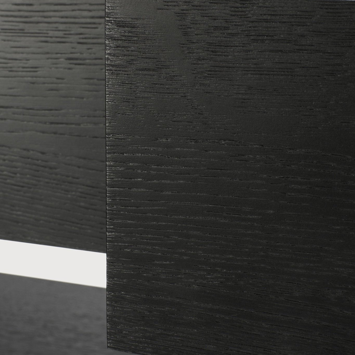 Monolit console - varnished oak - black - 2 drawers White Cliff Studio Console Table