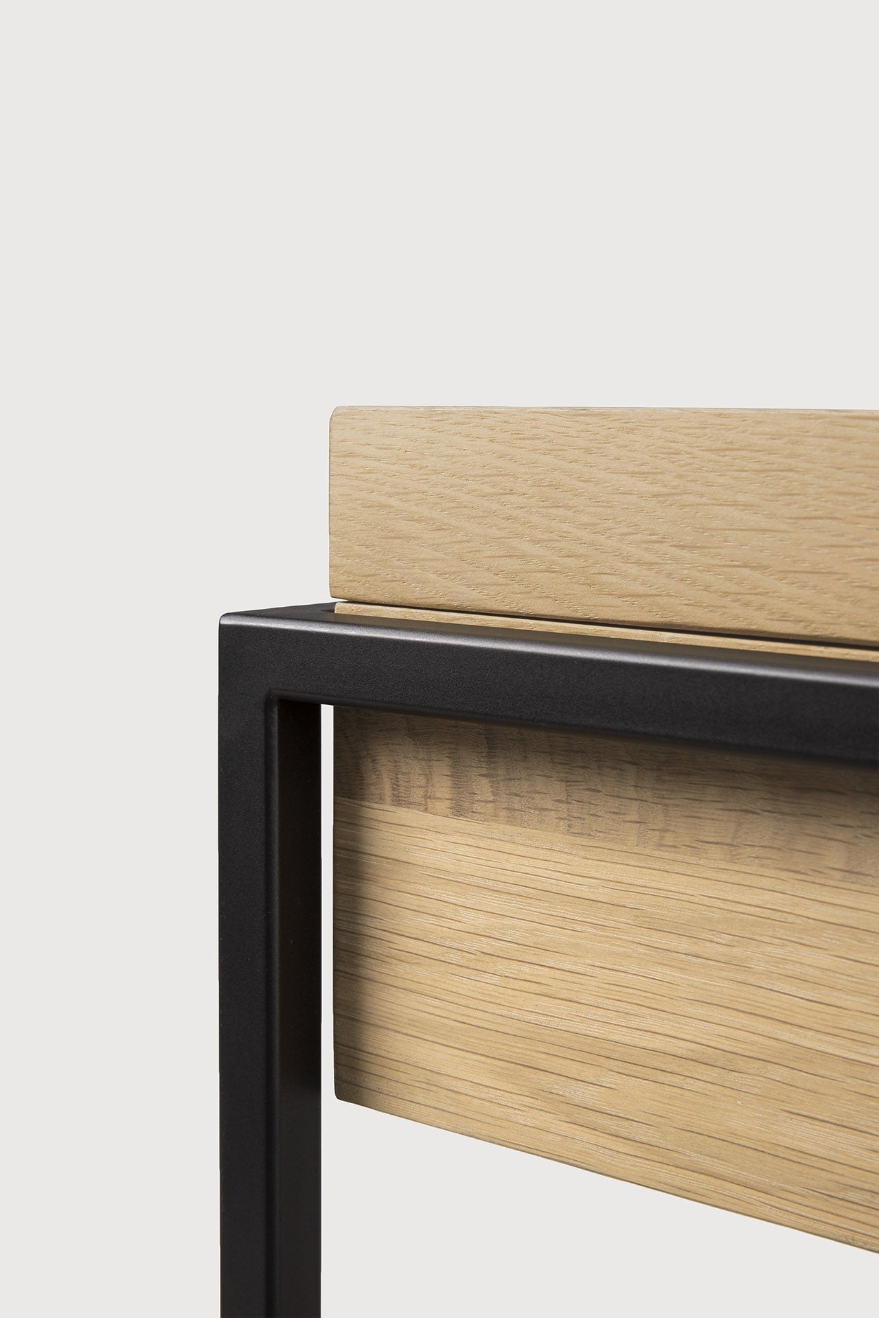 Monolit side table - oak - square - removable cover White Cliff Studio Side Table