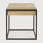 Monolit side table - oak - square - removable cover White Cliff Studio Side Table