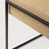 Monolit side table - oak - square - removable cover White Cliff Studio Side Table