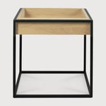 Monolit side table - oak - square - removable cover White Cliff Studio Side Table