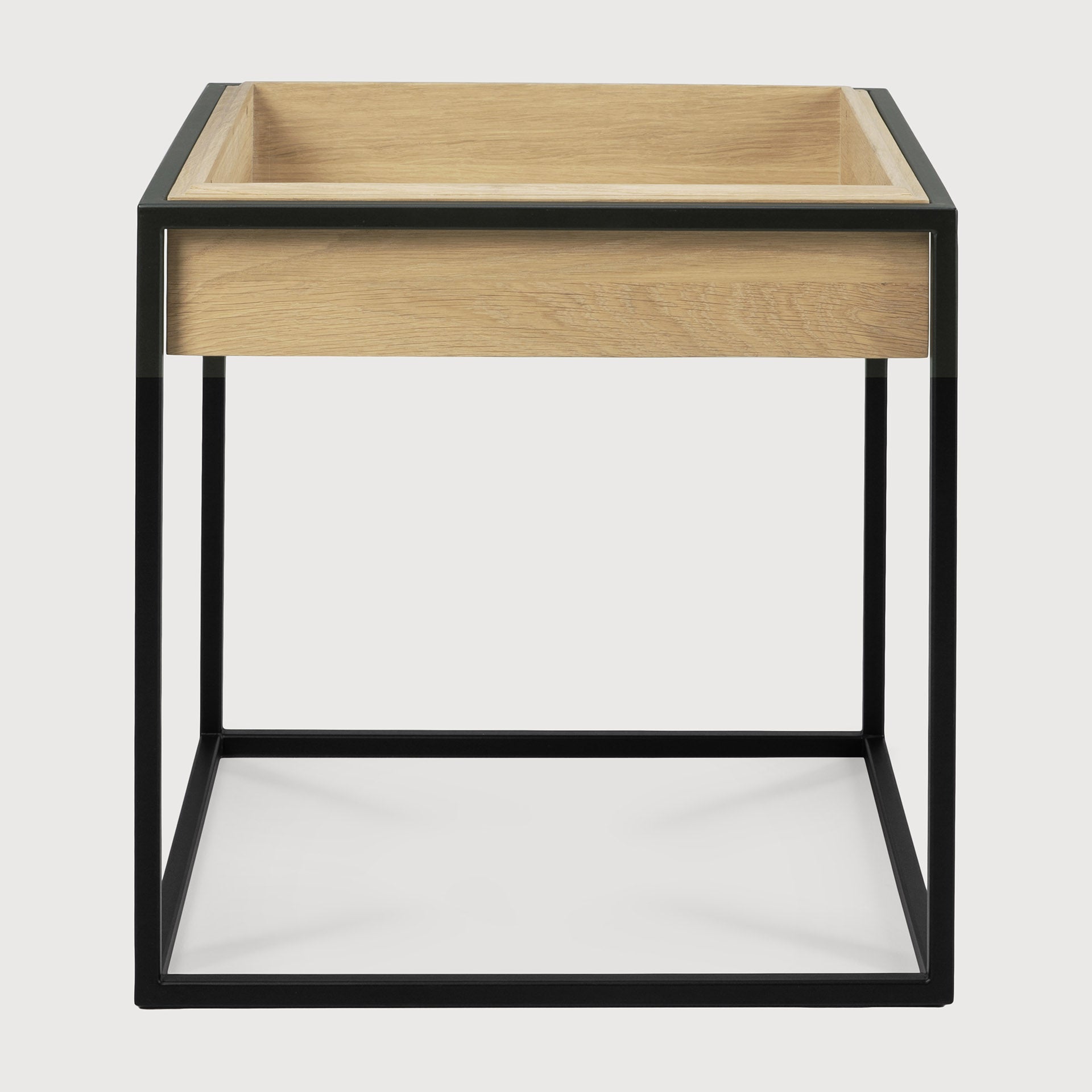 Monolit side table - oak - square - removable cover White Cliff Studio Side Table