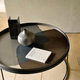 Monolit side table - oak - square - removable cover White Cliff Studio Side Table