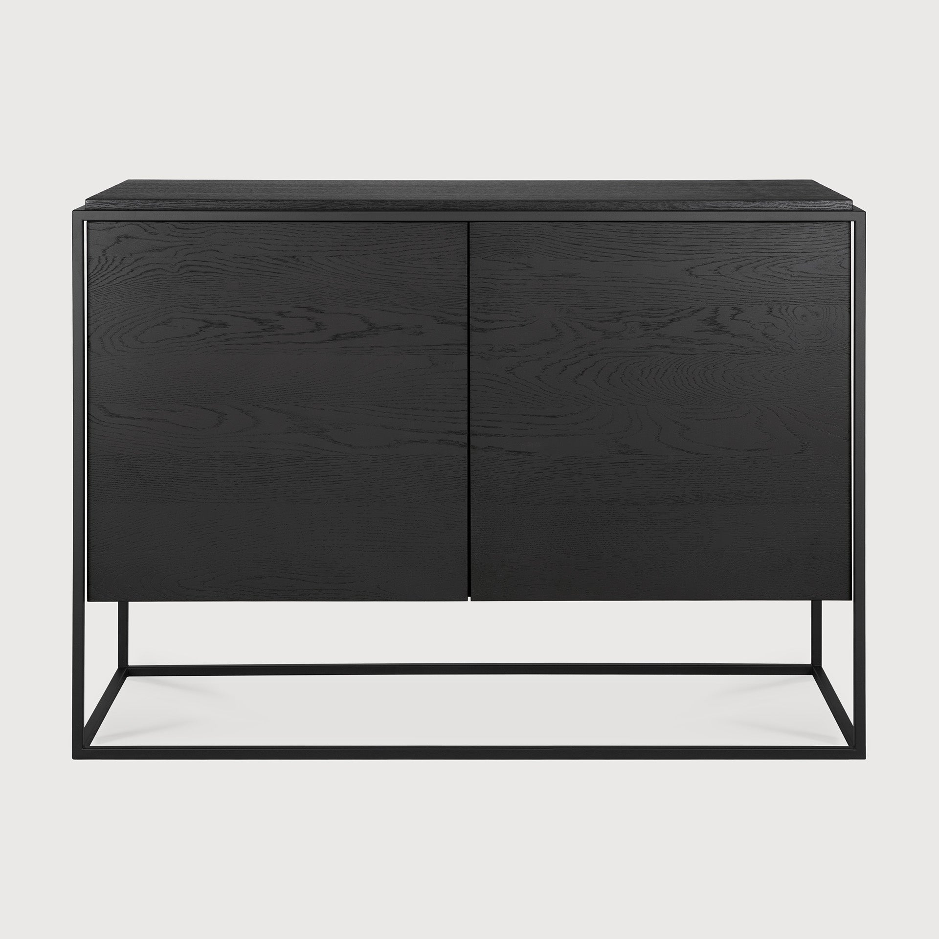 Monolit sideboard - varnished oak - black - 2 doors White Cliff Studio Sideboard
