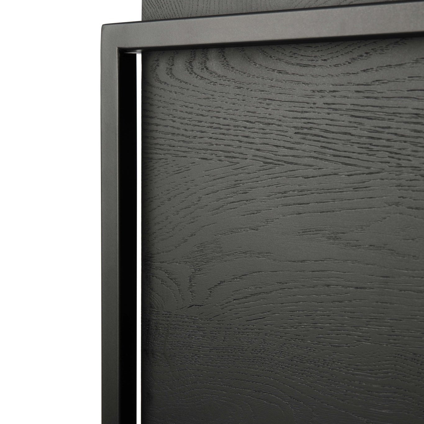 Monolit sideboard - varnished oak - black - 2 doors White Cliff Studio Sideboard