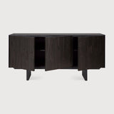 Mosaic sideboard - varnished teak - off black - 3 doors White Cliff Studio Sideboard