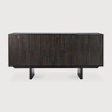 Mosaic sideboard - varnished teak - off black - 3 doors White Cliff Studio Sideboard