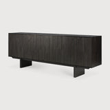 Mosaic sideboard - varnished teak - off black - 4 doors White Cliff Studio Sideboard