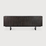 Mosaic sideboard - varnished teak - off black - 4 doors White Cliff Studio Sideboard