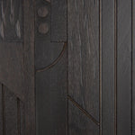 Mosaic sideboard - varnished teak - off black - 4 doors White Cliff Studio Sideboard