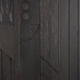 Mosaic sideboard - varnished teak - off black - 4 doors White Cliff Studio Sideboard