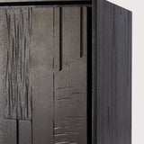 Mosaic sideboard - varnished teak - off black - 4 doors White Cliff Studio Sideboard