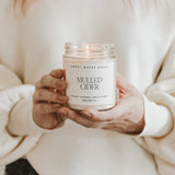 Mulled Cider Soy Candle - Clear Jar - 9 oz White Cliff Studio Candles and Candle Accessories