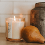 Mulled Cider Soy Candle - Tinted Glass Jar - 12 oz White Cliff Studio Candles and Candle Accessories