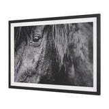 Mustang by Nathan Larson a Hand Embellished Framed Art Print Matted under Glass