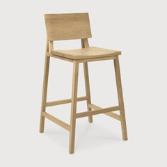 N3 counter stool - oak White Cliff Studio Counter Stool