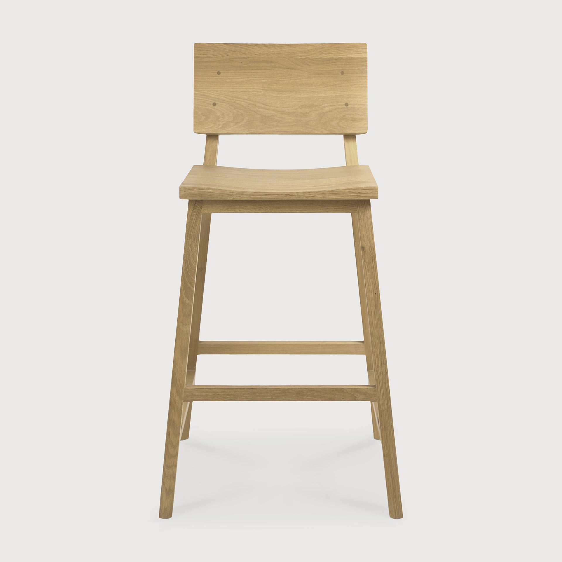 N3 counter stool - oak White Cliff Studio Counter Stool