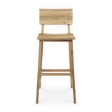 N4 bar stool - varnished oak White Cliff Studio Bar Stool