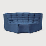 N701 3-Seat Sofa in Blue fabric by Ethnicraft