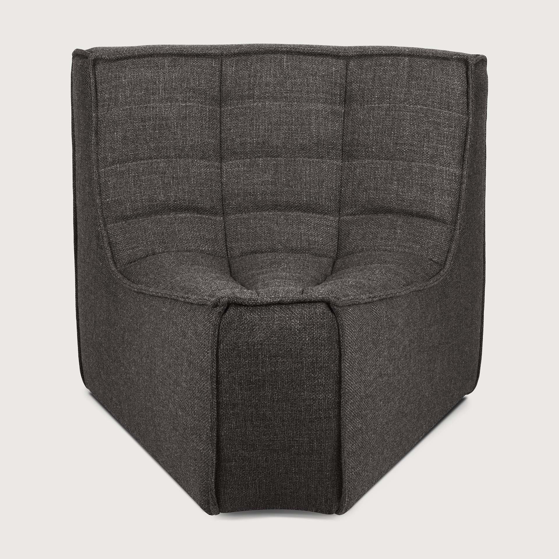 N701 3-Seat Sofa in Dark Grey fabric by Ethnicraft