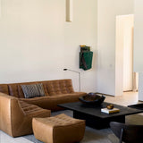 N701 5-Seat Extended Sofa in Chestnut Leather aniline leather by Ethnicraft