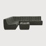 N701 5-Seat Extended Sofa in Graphite Eco eco fabric by Ethnicraft