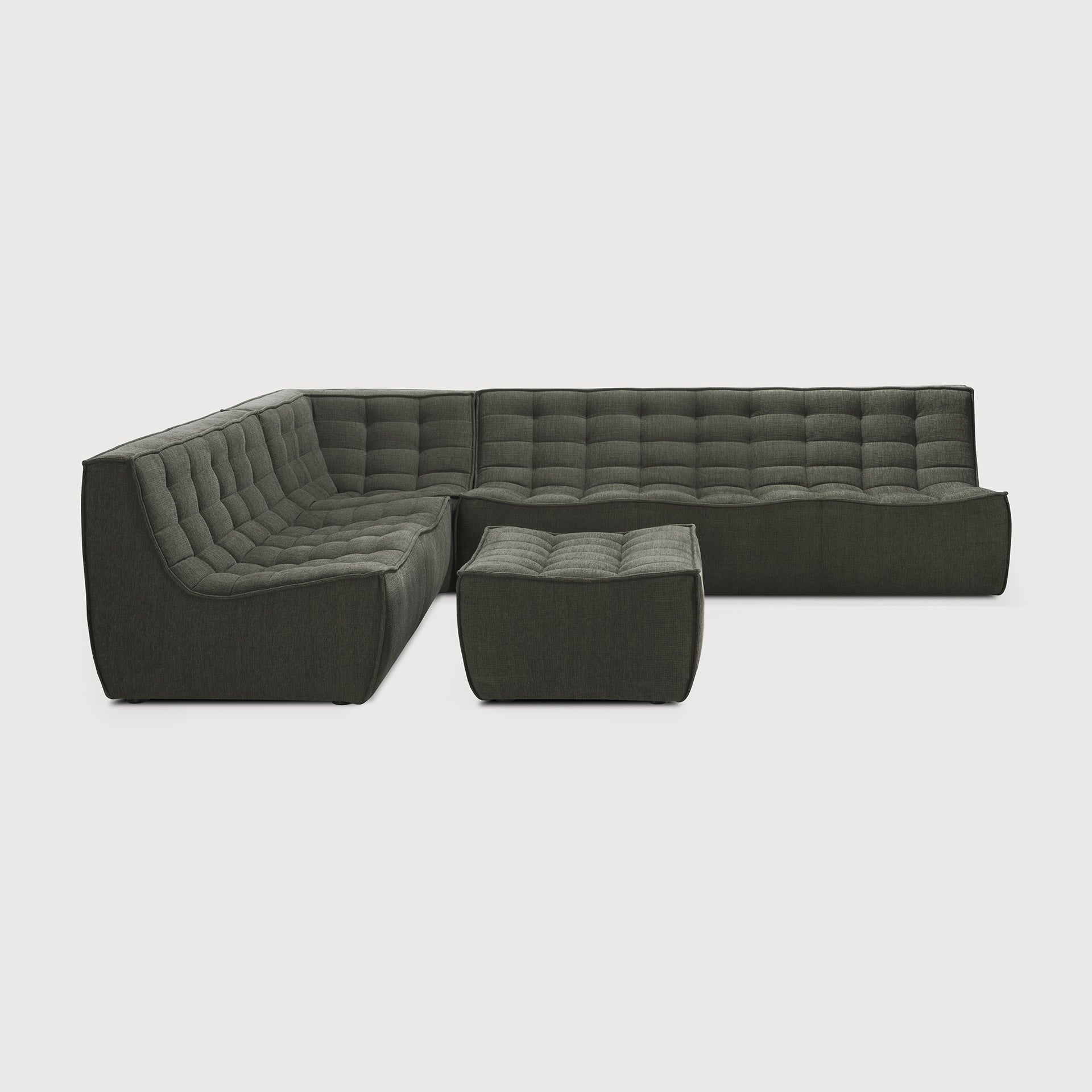 N701 5-Seat Extended Sofa in Graphite Eco eco fabric by Ethnicraft