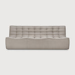 N701 5-Seat Extended Sofa in Dark Grey fabric by Ethnicraft