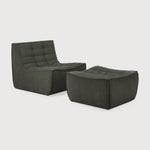 N701 5-Seat Extended Sofa in Graphite Eco eco fabric by Ethnicraft