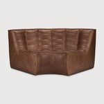 N701 6-Seat Sectional in Chestnut Leather aniline leather by Ethnicraft