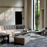 N701 footstool - Beige fabric White Cliff Studio Ottoman