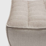 N701 footstool - Beige fabric White Cliff Studio Ottoman