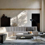 N701 footstool - Beige fabric White Cliff Studio Ottoman