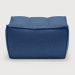 N701 footstool - Blue fabric White Cliff Studio Ottoman