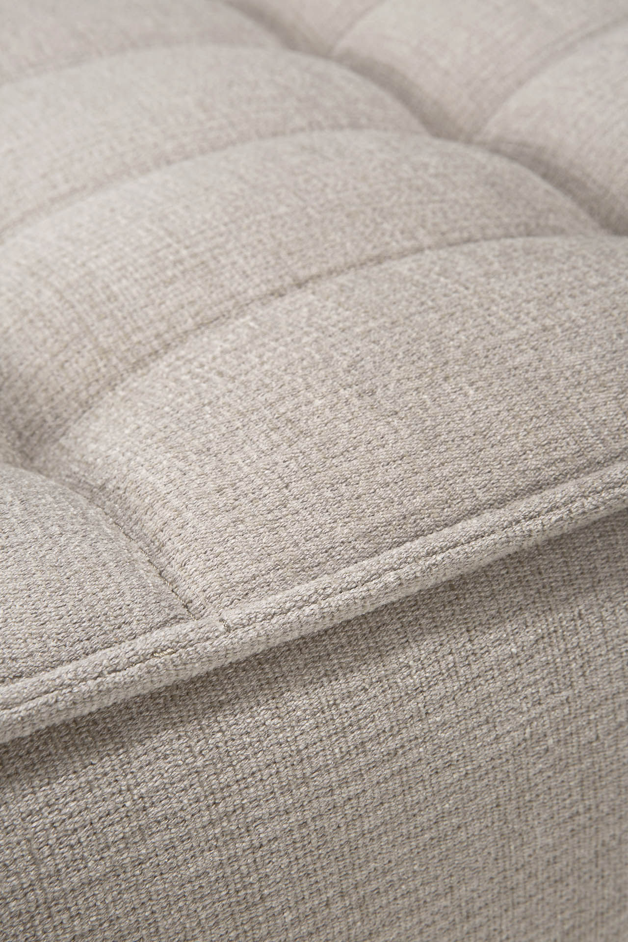 N701 footstool - Ecru Eco fabric White Cliff Studio Ottoman