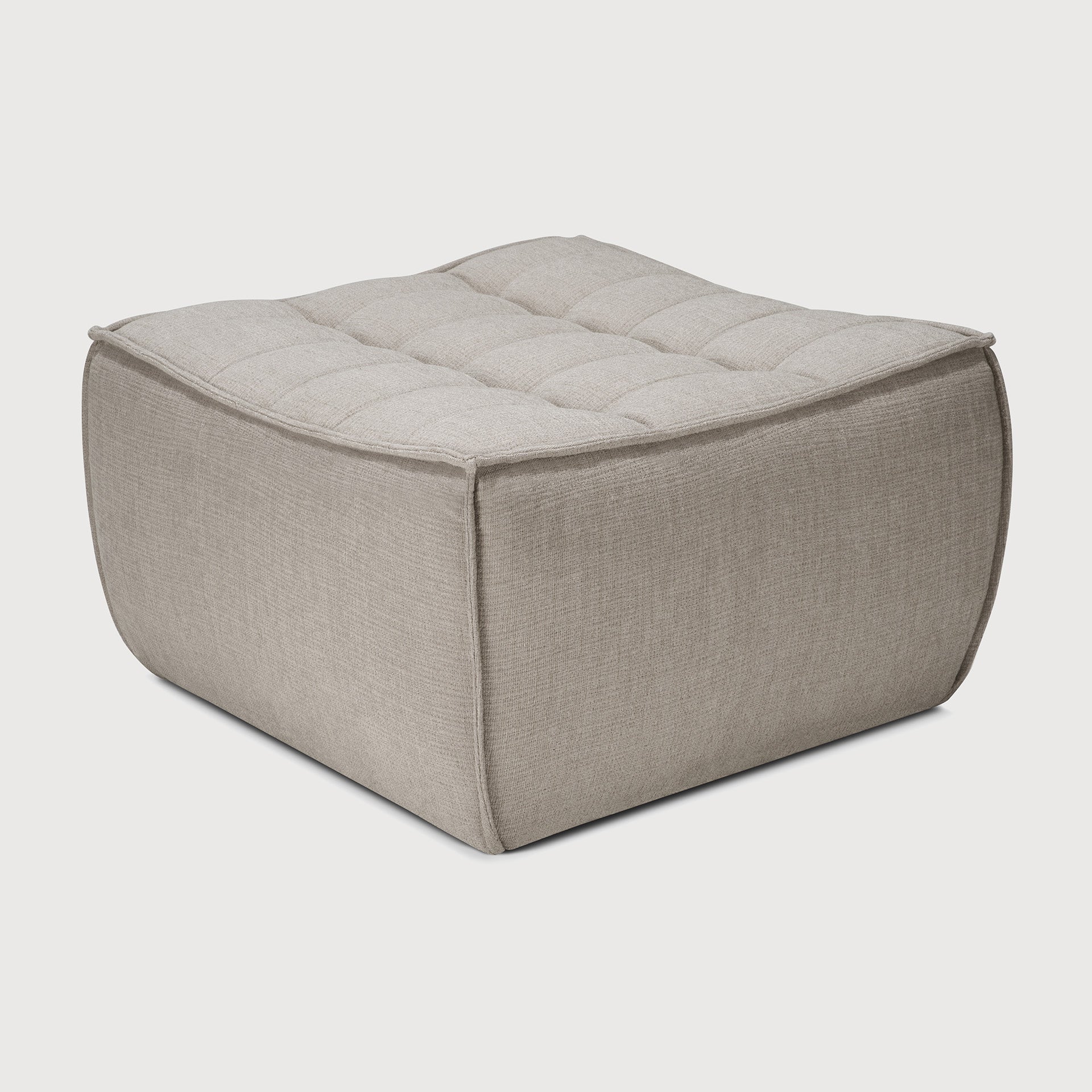 N701 footstool - Ecru Eco fabric White Cliff Studio Ottoman