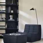 N701 footstool - Graphite Eco fabric White Cliff Studio Ottoman