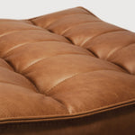 N701 footstool - Old Saddle leather White Cliff Studio Ottoman