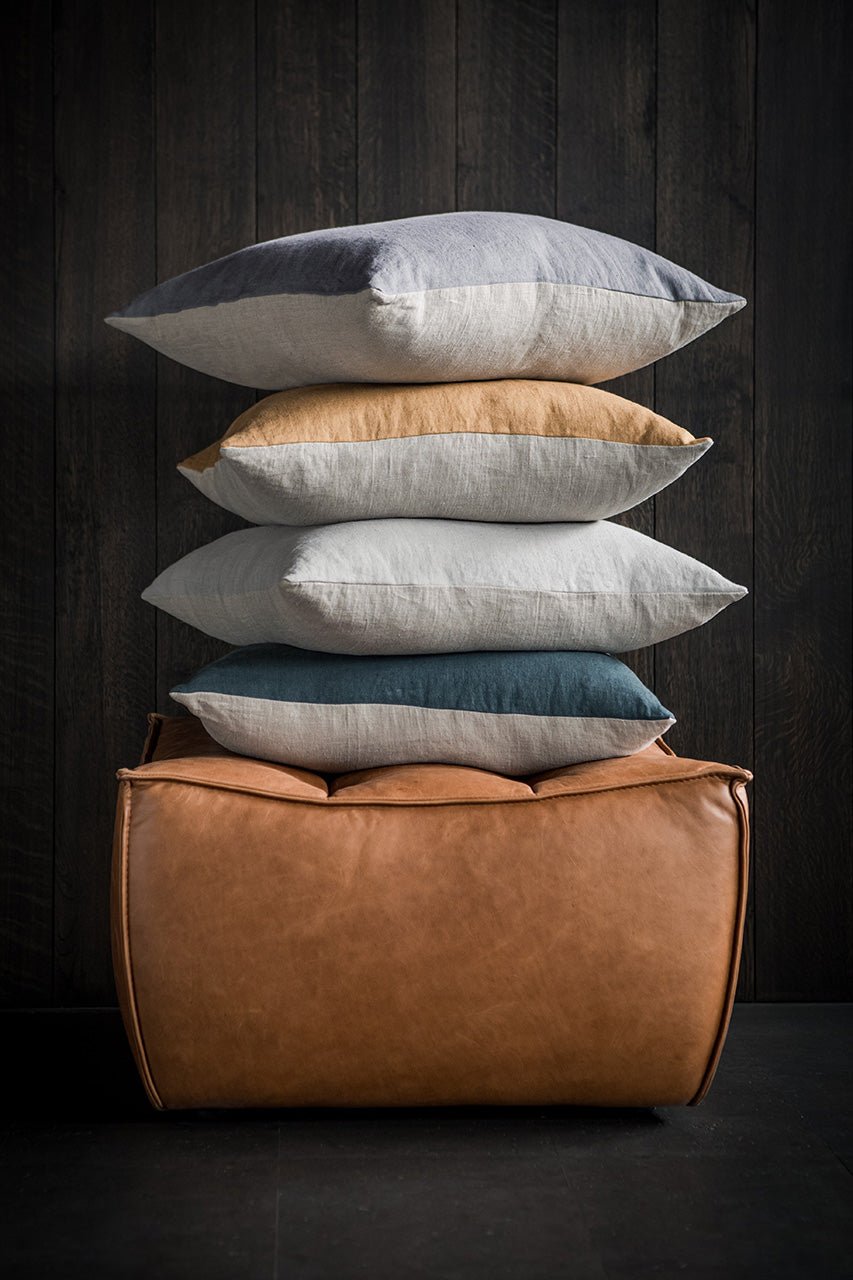 N701 footstool - Old Saddle leather White Cliff Studio Ottoman