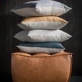 N701 footstool - Old Saddle leather White Cliff Studio Ottoman