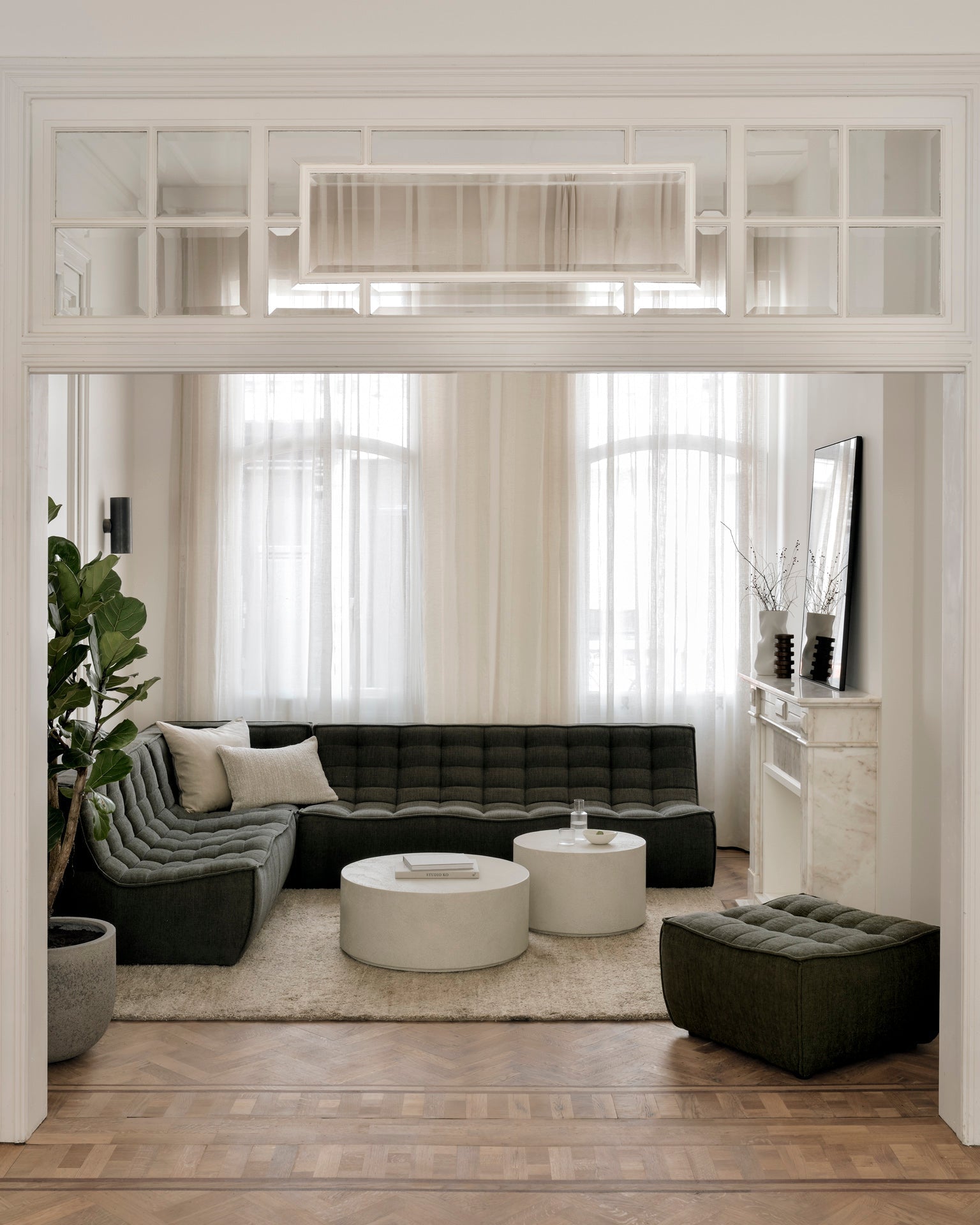 N701 Footstool White Cliff Studio Ottomans