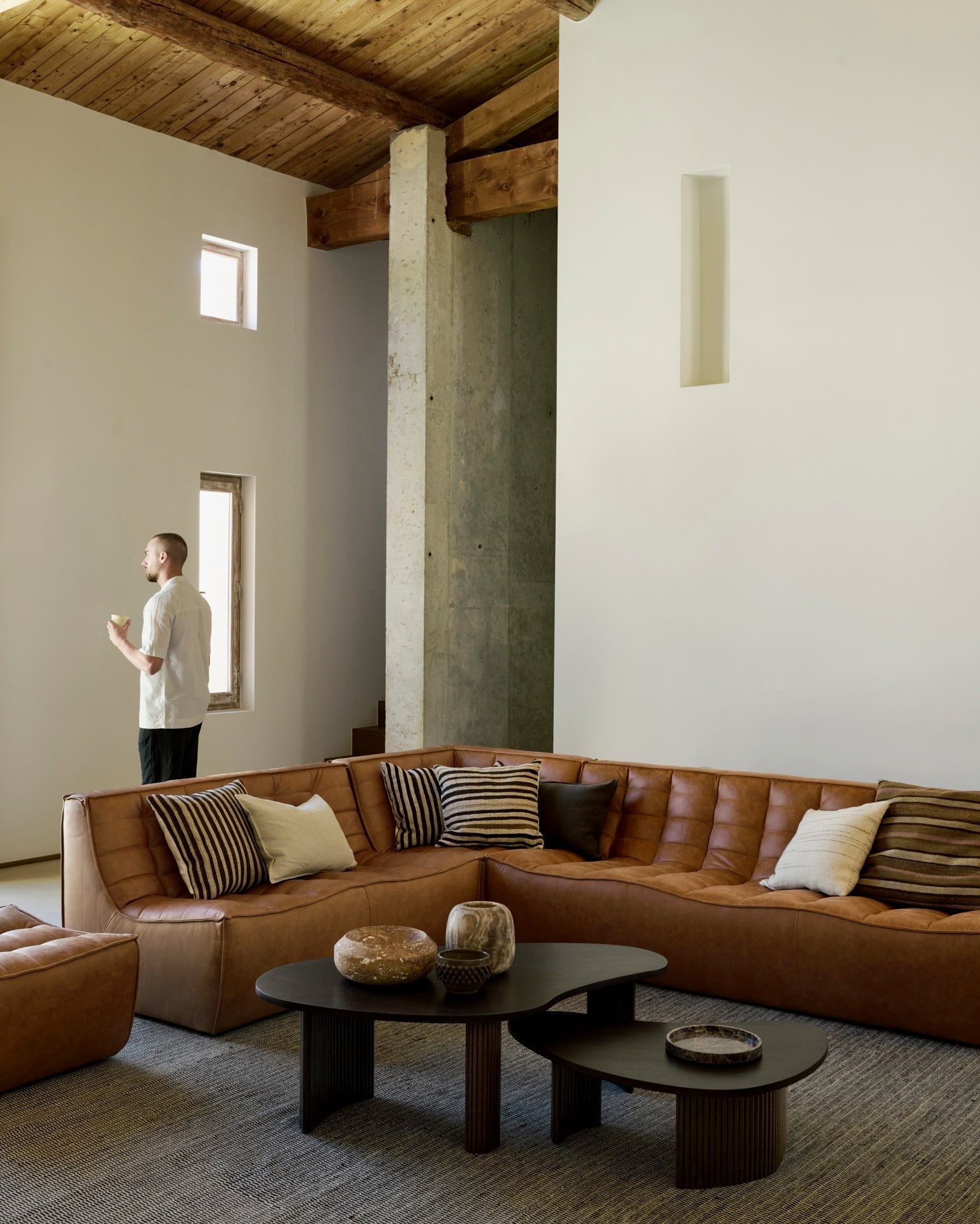 N701 Footstool White Cliff Studio Ottomans