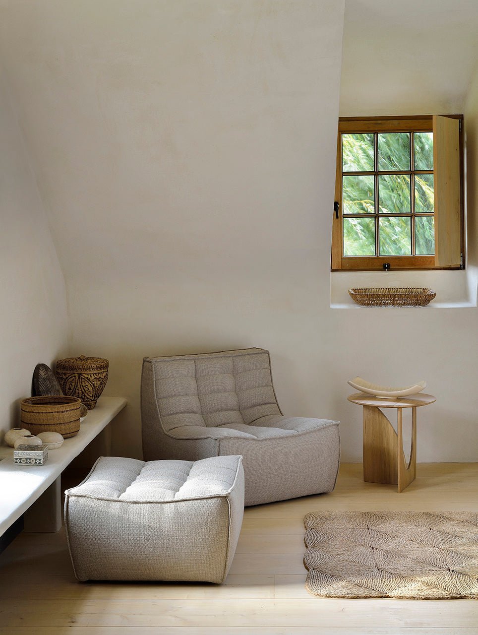 N701 Footstool White Cliff Studio Ottomans