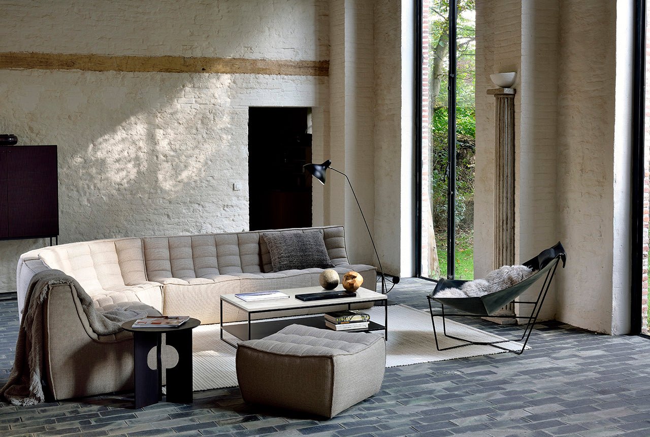 N701 modular sofa - Beige fabric - 2 seater White Cliff Studio Sofa