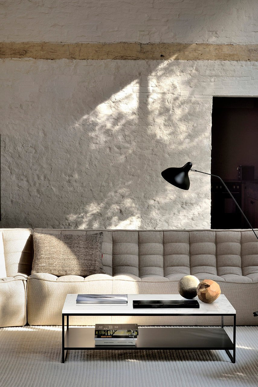 N701 modular sofa - Beige fabric - 3 seater White Cliff Studio Sofa