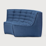 N701 modular sofa - Blue fabric - 90° round corner White Cliff Studio Sofa