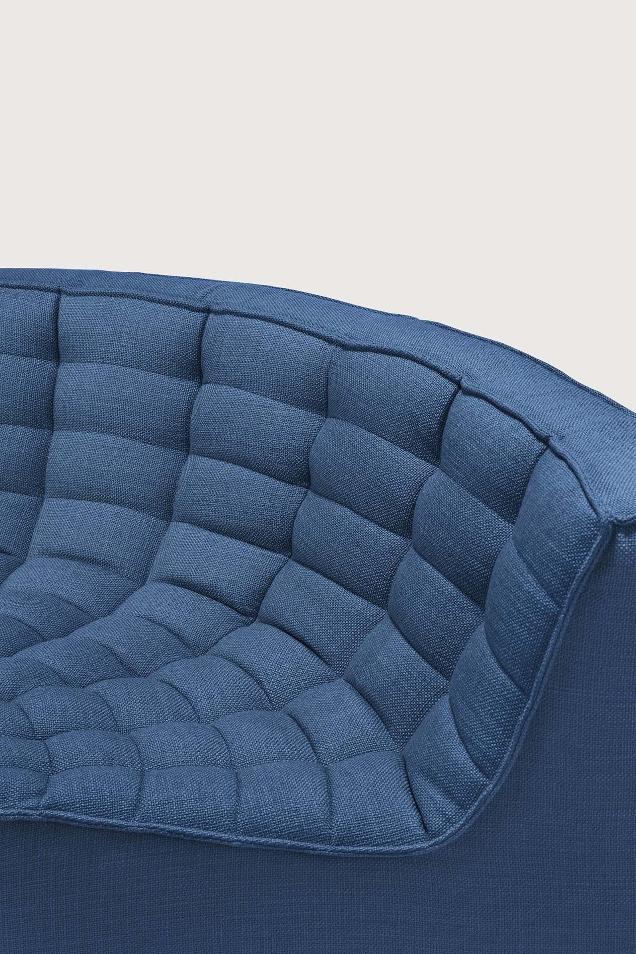 N701 modular sofa - Blue fabric - 90° round corner White Cliff Studio Sofa