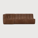 N701 modular sofa - Chestnut leather - 2 seater White Cliff Studio Sofa