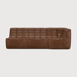 N701 modular sofa - Chestnut leather - 2 seater White Cliff Studio Sofa