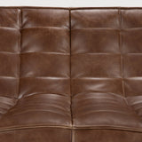 N701 modular sofa - Chestnut leather - 2 seater White Cliff Studio Sofa